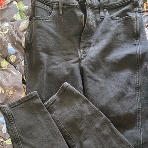 Madewell 10” High Rise Skinny Jeans in Black Frost